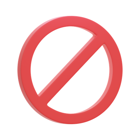 Prohibición  3D Icon