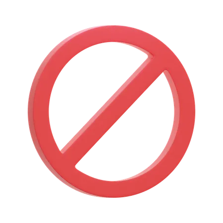 Prohibición  3D Icon