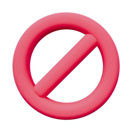 Prohibición  3D Icon