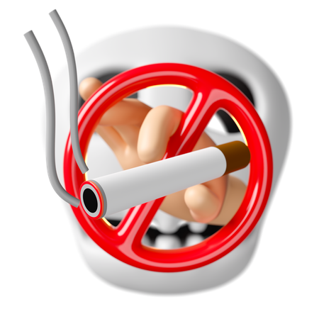 Prohibir el cigarrillo  3D Icon