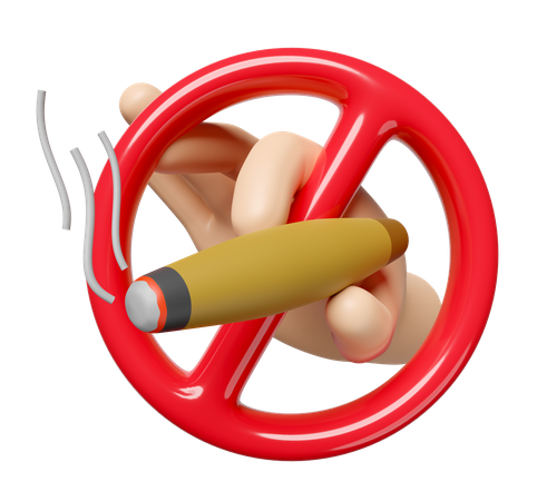 Prohibir el cigarro  3D Icon