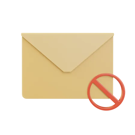 Prohibir correo  3D Icon