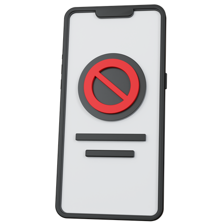 Prohibición móvil  3D Icon