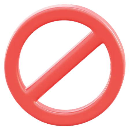 Prohibido  3D Icon