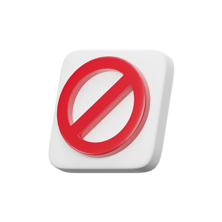 Prohibido  3D Icon