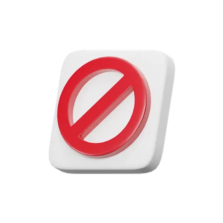 Prohibido  3D Icon