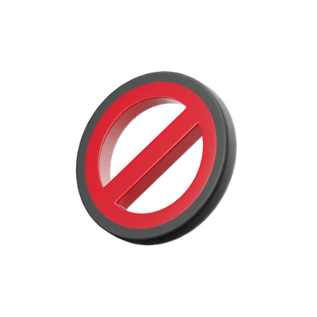 Prohibido  3D Icon