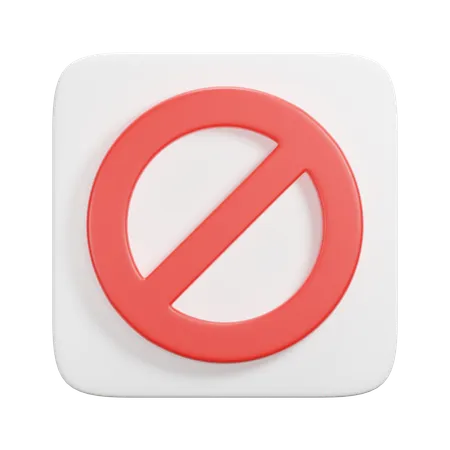 Prohibido  3D Icon