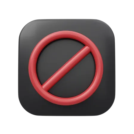 Prohibido  3D Icon