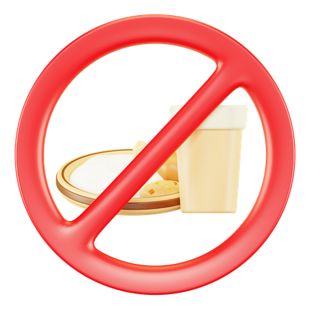 Prohibido comer  3D Icon