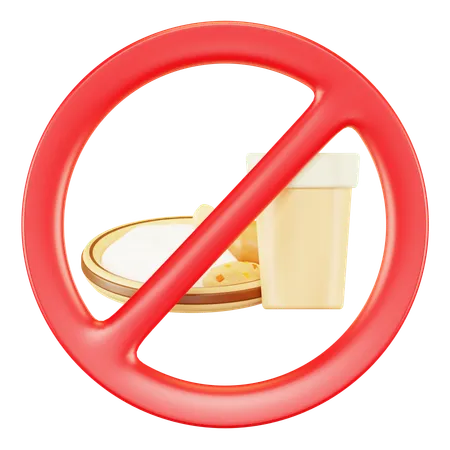 Prohibido comer  3D Icon