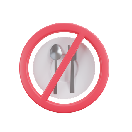 Prohibido comer  3D Icon