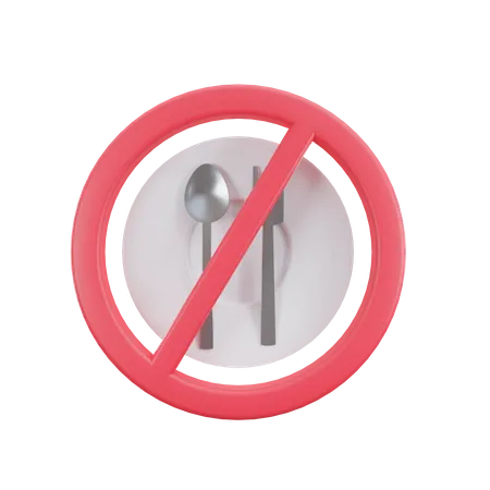 Prohibido comer  3D Icon