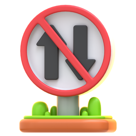 Prohibido para ambas direcciones  3D Icon