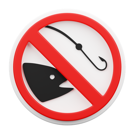 No pescar  3D Icon