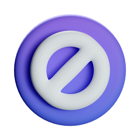 Prohibited Block  3D Icon