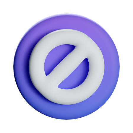 Prohibited Block  3D Icon