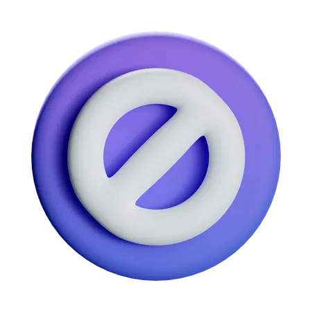 Prohibited Block  3D Icon