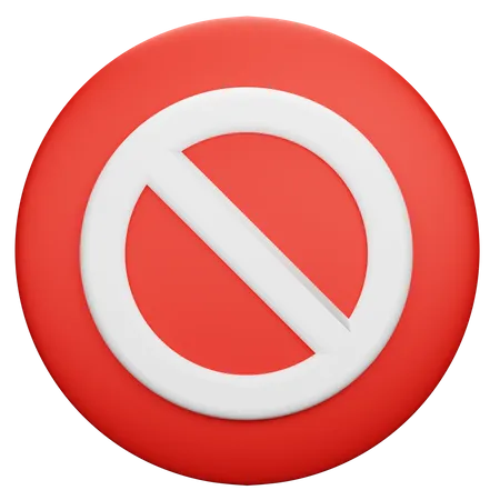 Prohibited Button  3D Icon