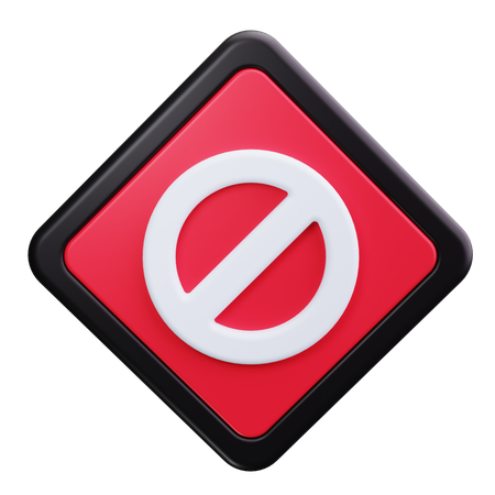 Prohibited Entry  3D Icon