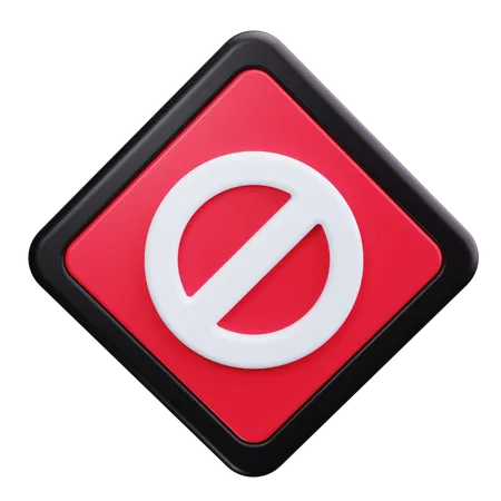 Prohibited Entry  3D Icon