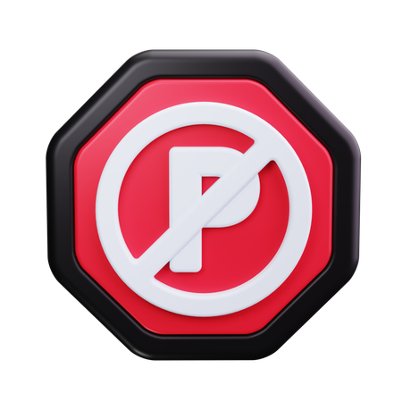 Prohibited Parking  3D Icon