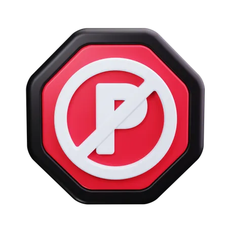 Prohibited Parking  3D Icon