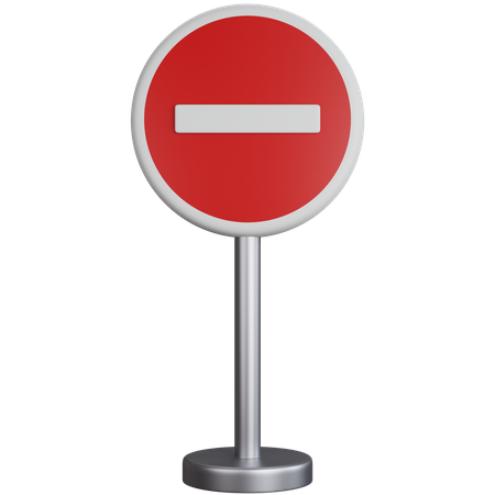 Prohibited Pole  3D Icon