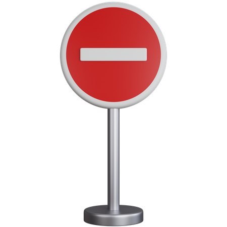 Prohibited Pole 3D Icon