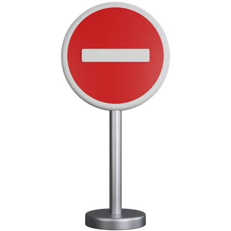 Prohibited Pole 3D Icon