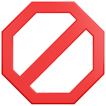 Prohibited Sign 3D Illustration