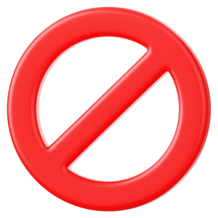 Prohibition  3D Icon