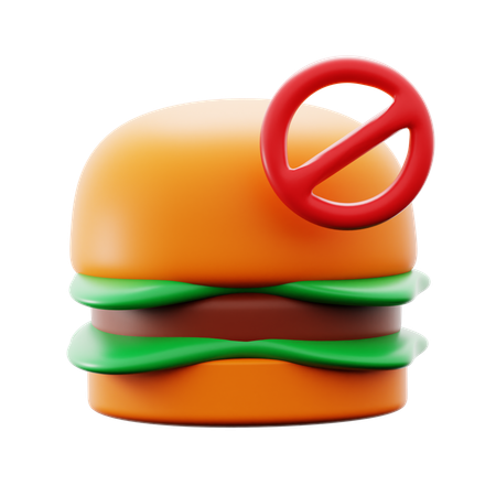 Prohibition Junk Food  3D Icon