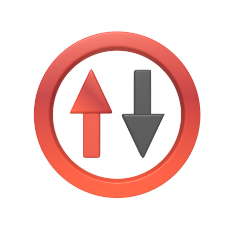 Prohibition Sign To Continue Walking  3D Icon