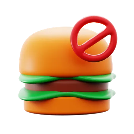 Proibição de junk food  3D Icon