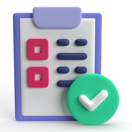 Project Checklist  3D Icon