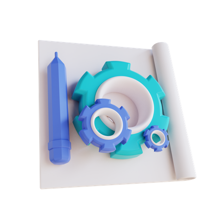 Project Development 3D Icon