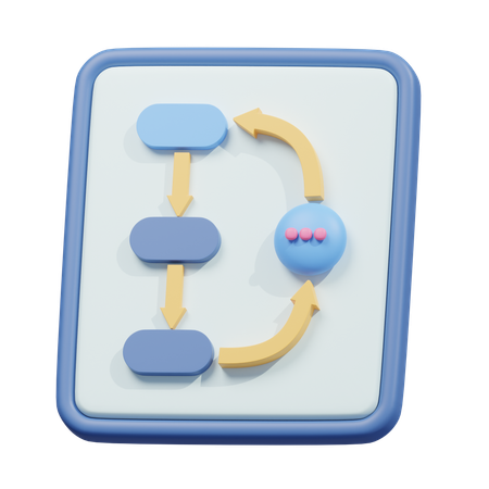 Project flow  3D Icon