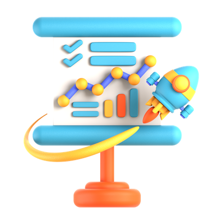 Project Launch  3D Icon