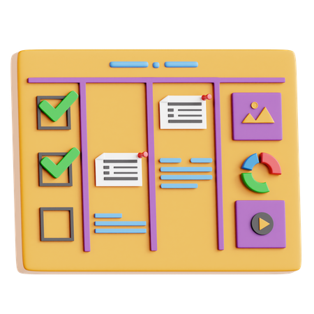 Project Management  3D Icon