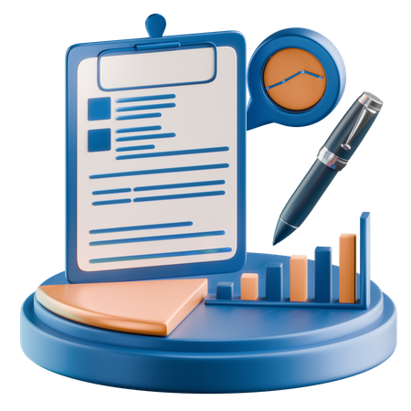 Project Management & Progress  3D Icon