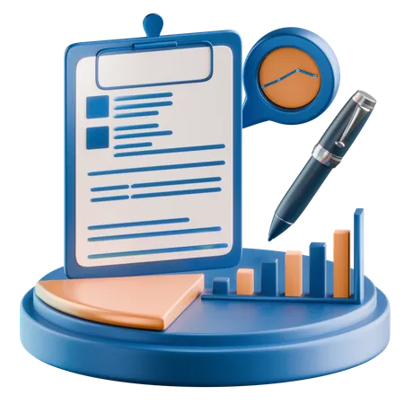 Project Management & Progress  3D Icon