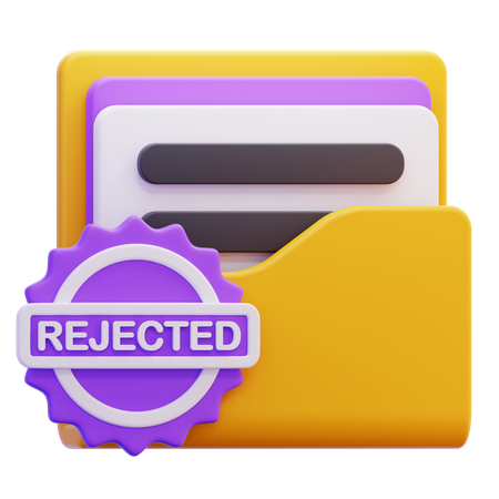 Project rejected  3D Icon