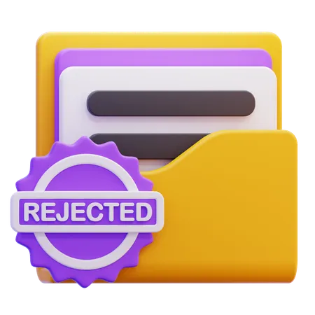 Project rejected  3D Icon