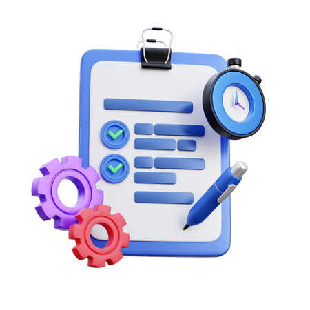 Projektmanagement  3D Icon