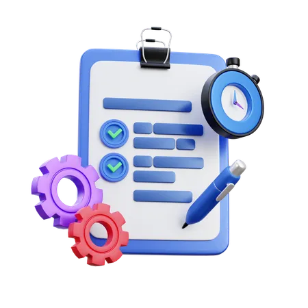 Projektmanagement  3D Icon