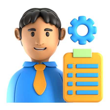 Projektmanager  3D Icon