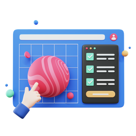 Projetar interação na web  3D Icon