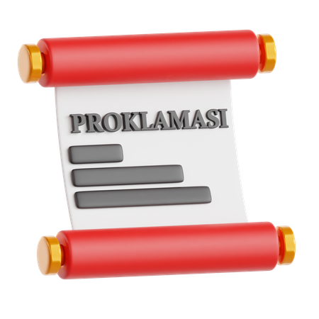 Proklamationstext  3D Icon