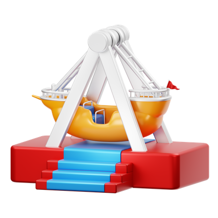 Promenades en bateau pirate  3D Icon